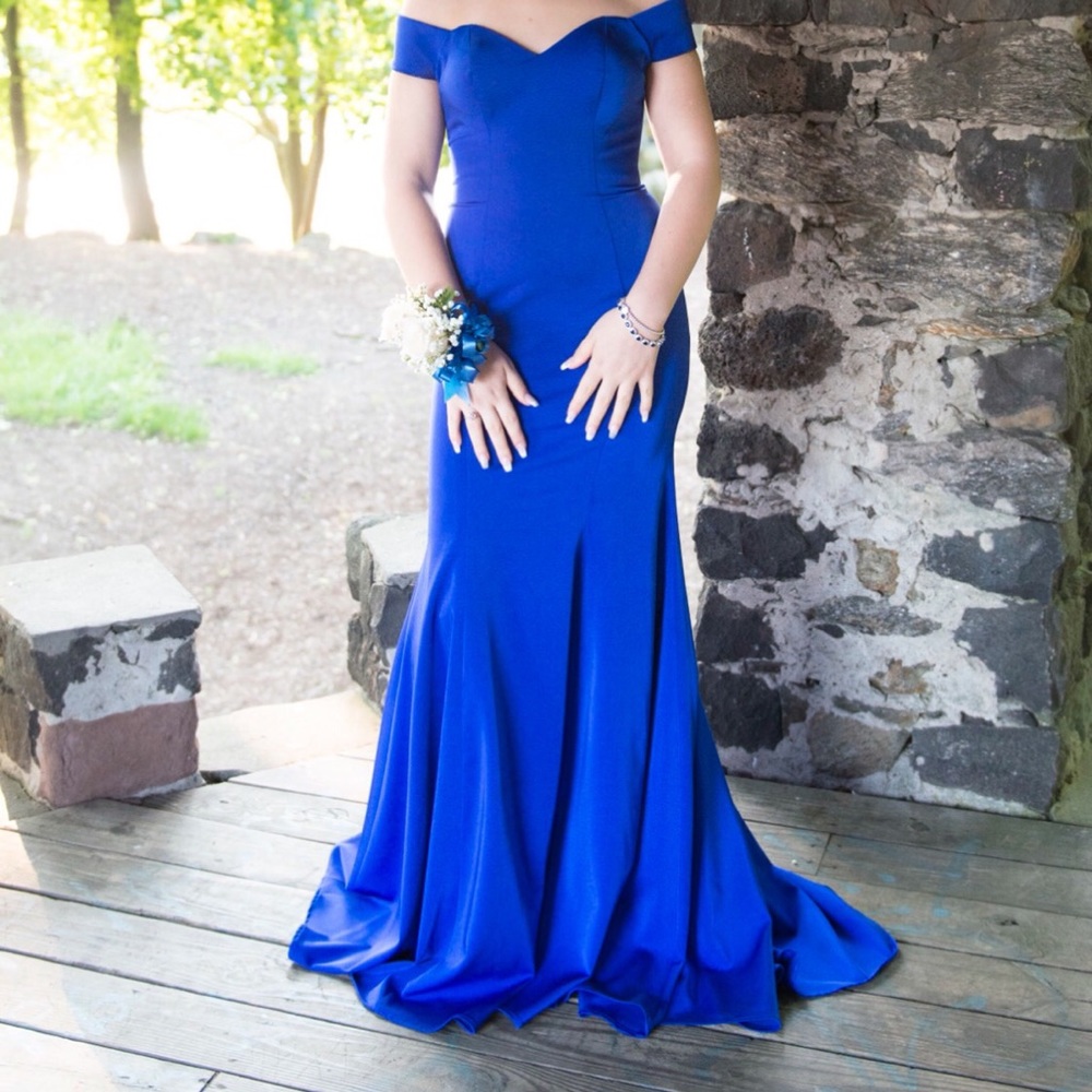 Royal blue prom dress